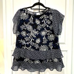 Cabi blouse with ruffles